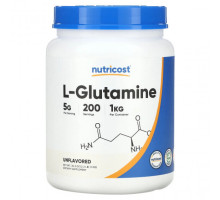 Аминокислоты Nutricost, L-глютамин, без добавок, 1 кг (35,3 унции)