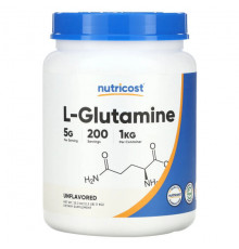 Аминокислоты Nutricost, L-глютамин, без добавок, 1 кг (35,3 унции)