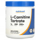 Аминокислоты Nutricost, L-карнитин тартрат, без добавок, 250 г (8,8 унции)