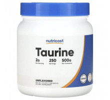 Аминокислоты Nutricost, таурин, без добавок, 500 г (1,1 фунта)