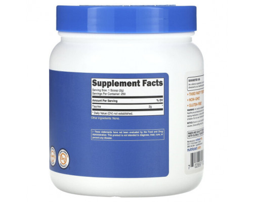 Аминокислоты Nutricost, таурин, без добавок, 500 г (1,1 фунта) Аминокислоты Nutricost, таурин, без добавок, 500 г (1,1 фунта)