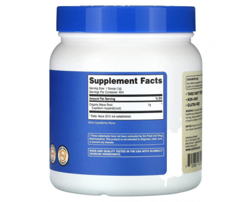 Суперфуды Nutricost, порошок из корня органической маки, без добавок, 454 г (16 унций) Суперфуды Nutricost, порошок из корня органической маки, без добавок, 454 г (16 унций)