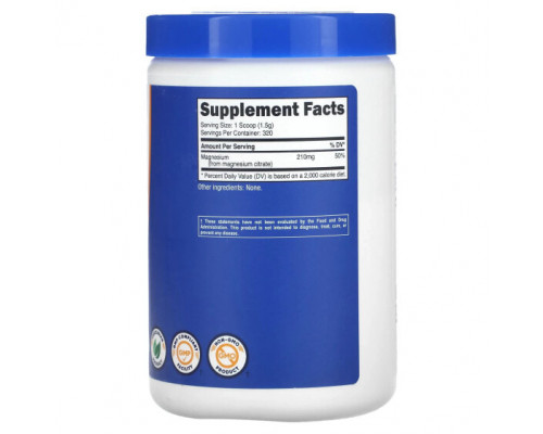 Магний Nutricost, Цитрат магния, без добавок, 500 г (17,6 унции) Магний Nutricost, Цитрат магния, без добавок, 500 г (17,6 унции)