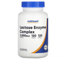 Пищеварительные ферменты Nutricost, ферментный комплекс с лактазой, 3000 ALU, 120 капсул