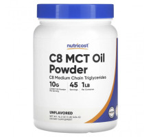 Для похудения и контроля веса Nutricost, Масло C8 MCT в порошке, без ароматизаторов, 454 г (16,2 унции)