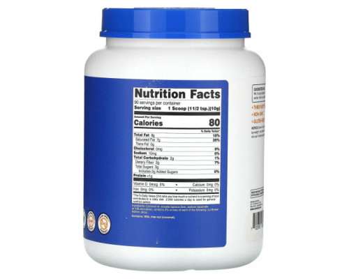 Растительные масла Nutricost, Порошок из кокосового масла, без добавок, 907 г (2 фунта) Растительные масла Nutricost, Порошок из кокосового масла, без добавок, 907 г (2 фунта)