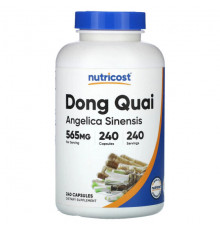Травы и натуральные средства Nutricost, Dong Quai, 565 мг, 240 капсул