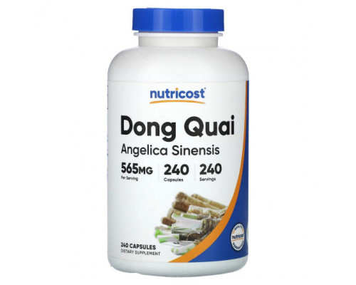 Травы и натуральные средства Nutricost, Dong Quai, 565 мг, 240 капсул Травы и натуральные средства Nutricost, Dong Quai, 565 мг, 240 капсул