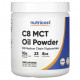 Для похудения и контроля веса Nutricost, C8, порошок из масла MCT, без добавок, 227 г (8 унций)