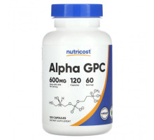 Минералы и микроэлементы Nutricost, Alpha GPC, 300 мг, 120 капсул
