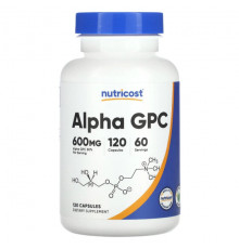 Минералы и микроэлементы Nutricost, Alpha GPC, 300 мг, 120 капсул