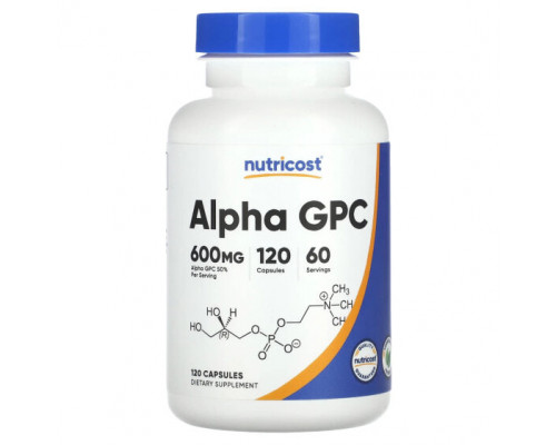 Минералы и микроэлементы Nutricost, Alpha GPC, 300 мг, 120 капсул Минералы и микроэлементы Nutricost, Alpha GPC, 300 мг, 120 капсул