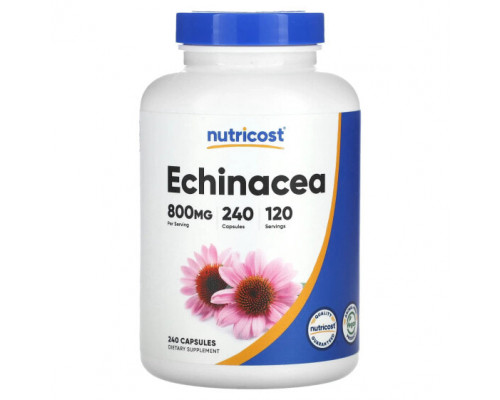 Эхинацея Nutricost, Эхинацея, 400 мг, 240 капсул Эхинацея Nutricost, Эхинацея, 400 мг, 240 капсул