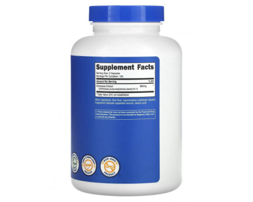 Эхинацея Nutricost, Эхинацея, 400 мг, 240 капсул Эхинацея Nutricost, Эхинацея, 400 мг, 240 капсул