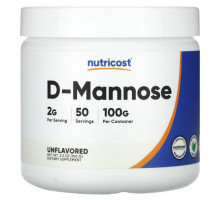 Женское здоровье Nutricost, D-манноза, без добавок, 100 г (3,5 унции)