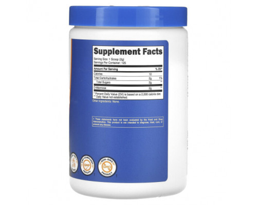 Женское здоровье Nutricost, D-манноза, без добавок, 250 г (8,9 унции) Женское здоровье Nutricost, D-манноза, без добавок, 250 г (8,9 унции)