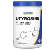Аминокислоты Nutricost, L-тирозин, без добавок, 250 г (8,8 унции)