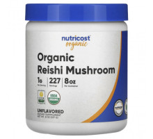 Грибы Nutricost, органический гриб рейши, без добавок, 227 г (8 унций)