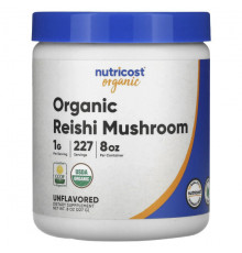 Грибы Nutricost, органический гриб рейши, без добавок, 227 г (8 унций)