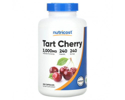 Фрукты и ягоды Nutricost, Вишня, 3000 мг, 240 капсул Фрукты и ягоды Nutricost, Вишня, 3000 мг, 240 капсул