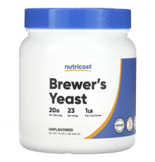 Дрожжи Nutricost, Пивные дрожжи, без добавок, 454 г (16 унций)