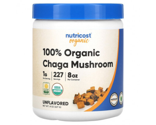 Грибы Nutricost, 100% органический гриб чага, без добавок, 227 г (8 унций) Грибы Nutricost, 100% органический гриб чага, без добавок, 227 г (8 унций)