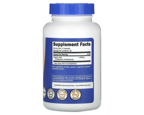 Травы и натуральные средства Amla, 1,000 mg, 120 Capsules (500 mg per Capsule) Травы и натуральные средства Amla, 1,000 mg, 120 Capsules (500 mg per Capsule)