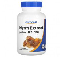 Травы и натуральные средства Nutricost, экстракт мирры, 650 мг, 120 капсул