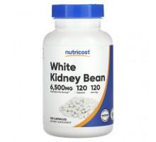 Для похудения и контроля веса Nutricost, Белая фасоль, 6500 мг, 120 капсул