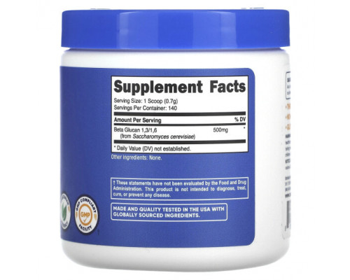 Бета-глюкан Nutricost, бета-глюкан 1,3/1,6, без вкусовых добавок, 500 мг, 100 г (3,5 унции) Бета-глюкан Nutricost, бета-глюкан 1,3/1,6, без вкусовых добавок, 500 мг, 100 г (3,5 унции)