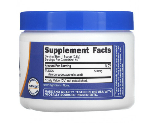 Для здоровья печени Nutricost, TUDCA, без добавок, 25 г (0,9 унции) Для здоровья печени Nutricost, TUDCA, без добавок, 25 г (0,9 унции)