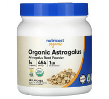 Суперфуды Nutricost, порошок из корня органического астрагала, без добавок, 454 г (16 унций)