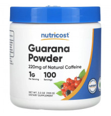 Зеленый кофе и гуарана Nutricost, Гуарана в порошке, 1 г, 100 г (3,5 унции)