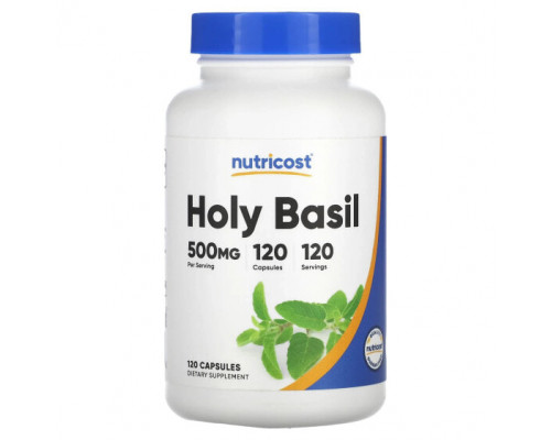 Аюрведа Nutricost, базилик священный, 500 мг, 120 капсул Аюрведа Nutricost, базилик священный, 500 мг, 120 капсул