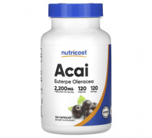 Фрукты и ягоды Nutricost, асаи, 2200 мг, 120 капсул