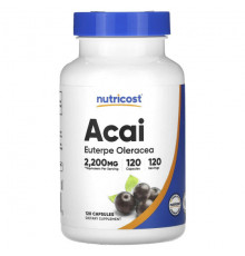 Фрукты и ягоды Nutricost, асаи, 2200 мг, 120 капсул