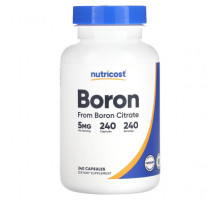 Минералы и микроэлементы Nutricost, Бор, 5 мг, 240 капсул