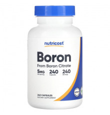 Минералы и микроэлементы Nutricost, Бор, 5 мг, 240 капсул