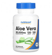 Алоэ вера Nutricost, Алоэ вера, 20 000 мг, 120 капсул