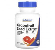 Биофлавоноиды Nutricost, экстракт косточек грейпфрута, 2000 мг, 60 капсул