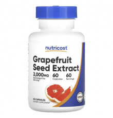 Биофлавоноиды Nutricost, экстракт косточек грейпфрута, 2000 мг, 60 капсул