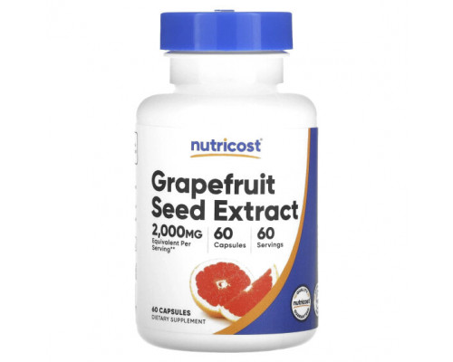 Биофлавоноиды Nutricost, экстракт косточек грейпфрута, 2000 мг, 60 капсул Биофлавоноиды Nutricost, экстракт косточек грейпфрута, 2000 мг, 60 капсул