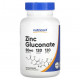 Цинк Nutricost, глюконат цинка, 50 мг, 120 капсул