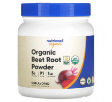 Суперфуды Nutricost, Порошок из органической свеклы, без добавок, 454 г (16 унций)