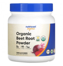 Суперфуды Nutricost, Порошок из органической свеклы, без добавок, 454 г (16 унций)