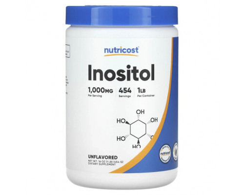 Витамины группы B Nutricost, Инозитол, без добавок, 1000 мг, 454 г (16 унций) Витамины группы B Nutricost, Инозитол, без добавок, 1000 мг, 454 г (16 унций)