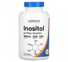 Витамины группы B Nutricost, Инозитол в виде мио - инозитол, 500 мг, 240 капсул