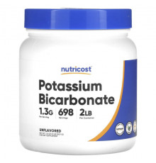 Калий Nutricost, бикарбонат калия, без добавок, 907 г (32 унции)
