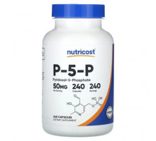 Витамины группы B Nutricost, P-5-P, 50 мг, 240 капсул
