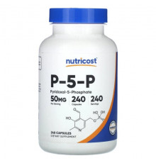 Витамины группы B Nutricost, P-5-P, 50 мг, 240 капсул